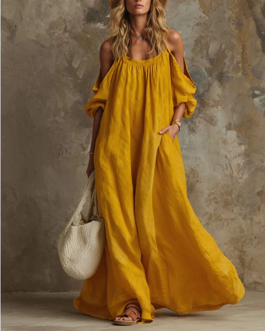 Vyla™ Resort Spaghetti Strap Swing Maxi Dress