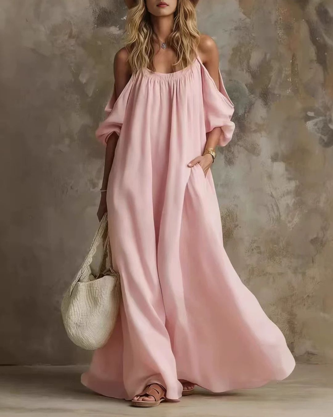 Vyla™ Resort Spaghetti Strap Swing Maxi Dress