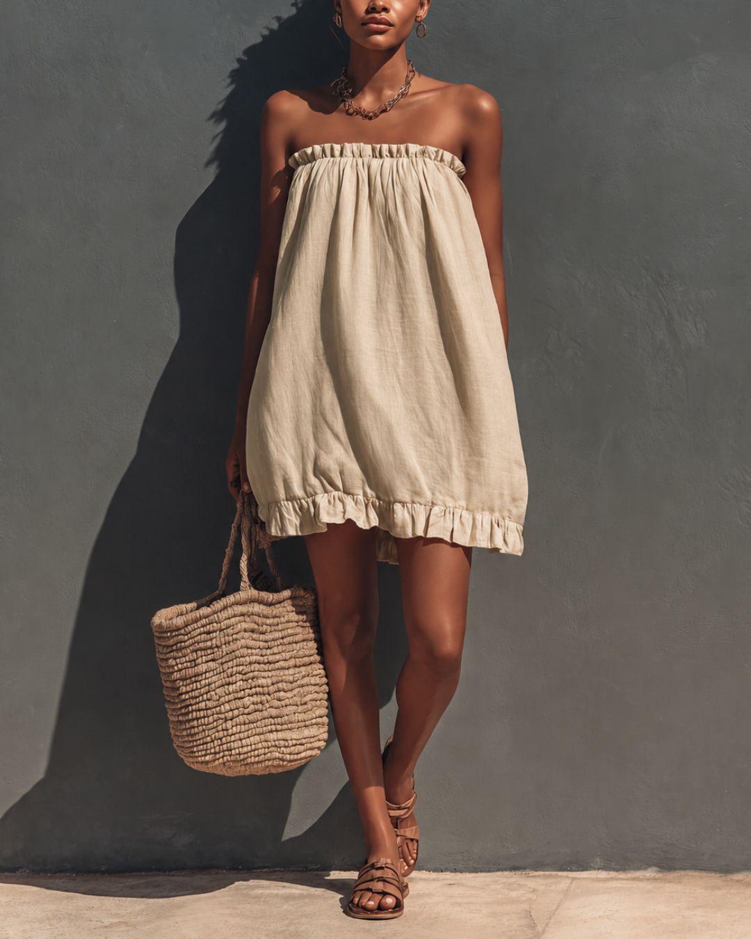 Vyla™ Strapless Ruched Toni Mini Dress