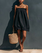 Vyla™ Strapless Ruched Toni Mini Dress