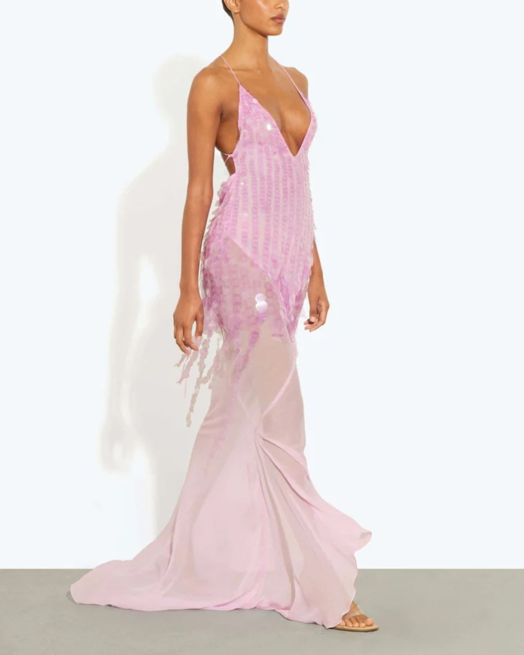 Vyla™ Sequin Sheer Mermaid Evening Gown