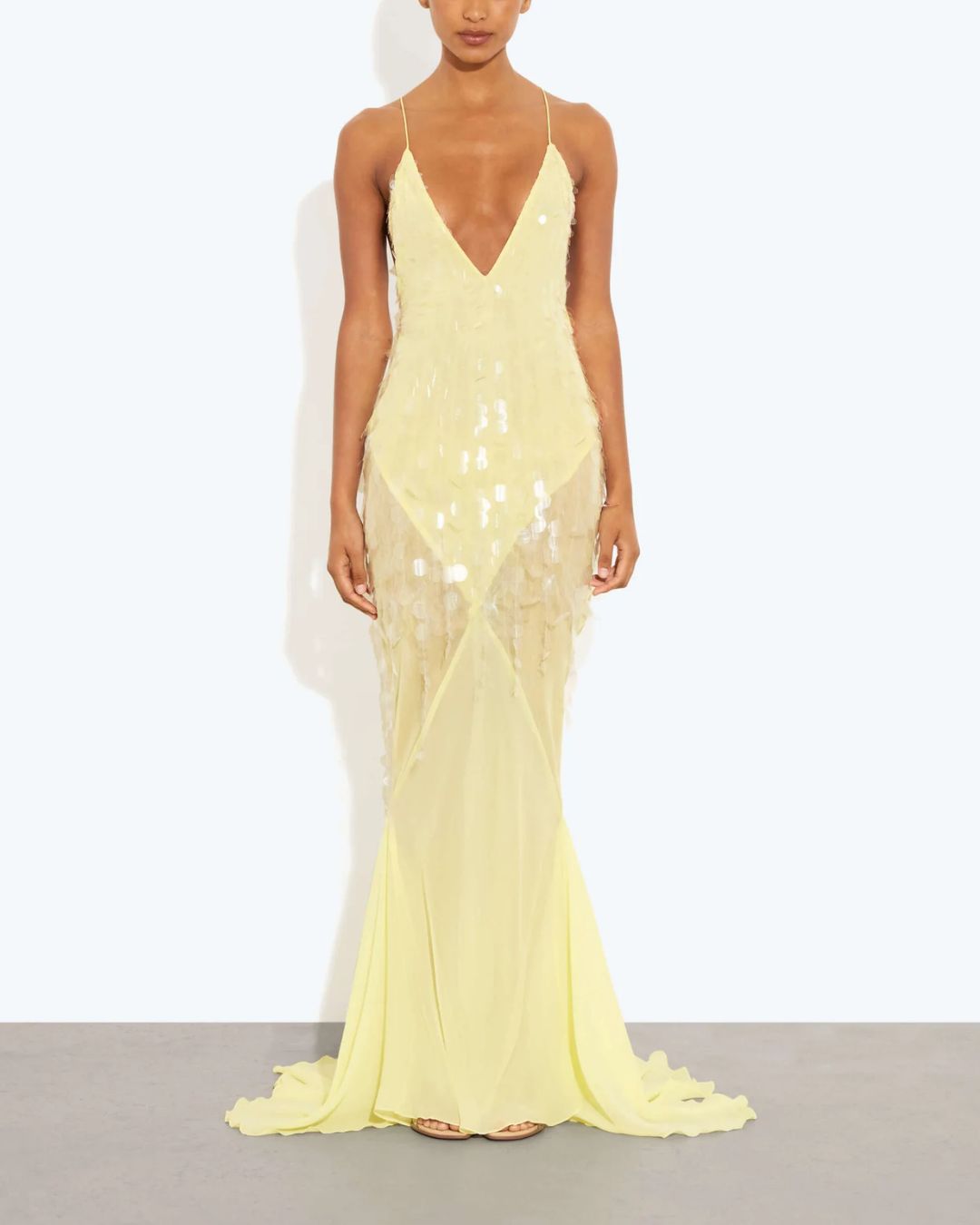 Vyla™ Sequin Sheer Mermaid Evening Gown
