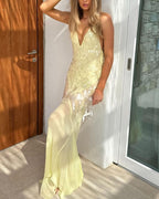 Vyla™ Sequin Sheer Mermaid Evening Gown