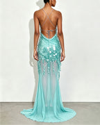 Vyla™ Sequin Sheer Mermaid Evening Gown