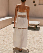 Vyla™ Tiered Textured Floral Mesh Cami Dress