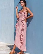 Vyla™ Ruffle Trim Cami Maxi Dress