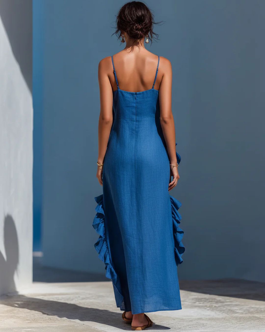 Vyla™ Ruffle Trim Cami Maxi Dress