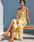 Vyla™ Ruffle Trim Cami Maxi Dress