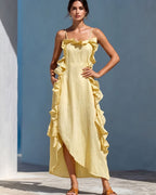 Vyla™ Ruffle Trim Cami Maxi Dress