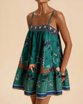 Vyla™ Boho Floral Print Slip Mini Dress