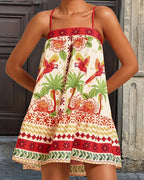 Vyla™ Boho Floral Print Slip Mini Dress