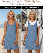 Vyla™ Casual Denim Pinafore Mini Dress