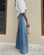 Vyla™ Vintage Washed Relaxed Wide-Leg Jeans