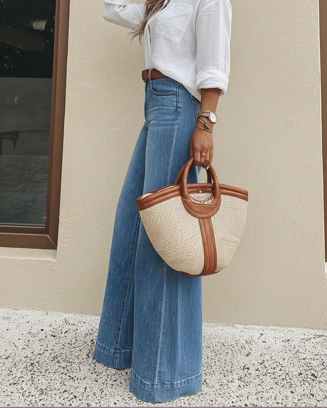 Vyla™ Vintage Washed Relaxed Wide-Leg Jeans