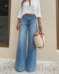 Vyla™ Vintage Washed Relaxed Wide-Leg Jeans