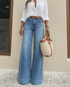 Vyla™ Vintage Washed Relaxed Wide-Leg Jeans