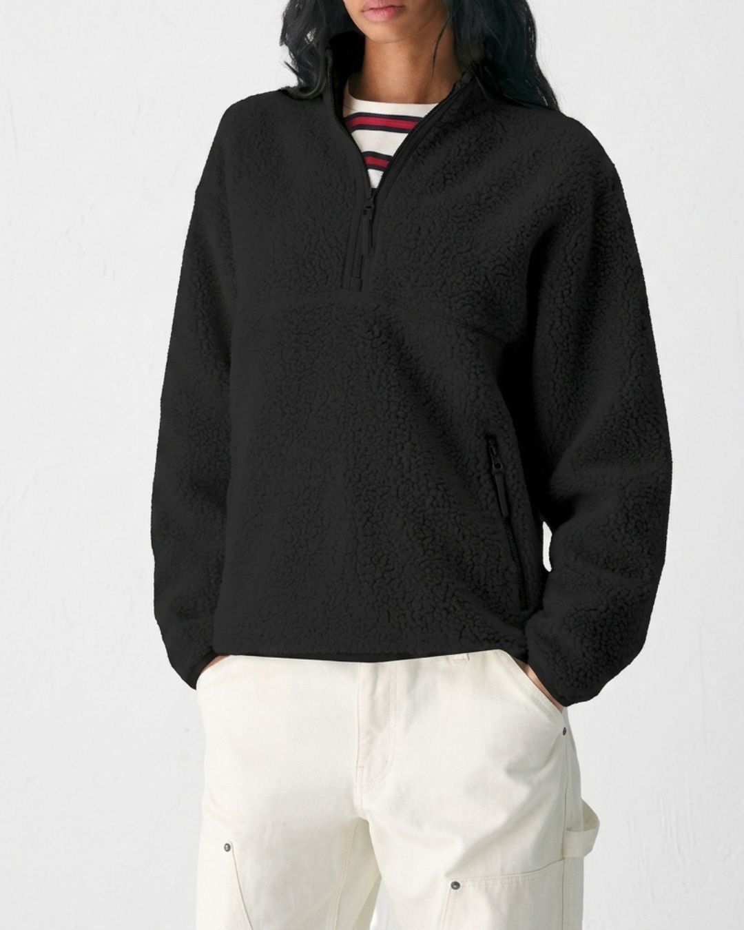 Vyla™ Fleece Half-Zip Mock Neck Pullover