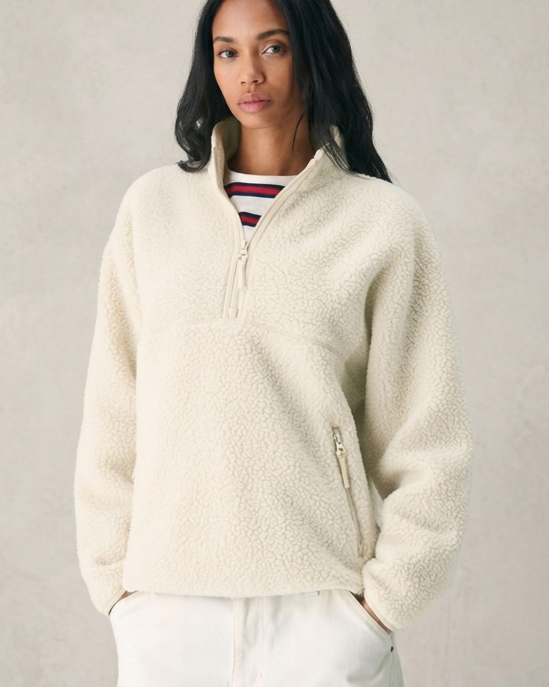 Vyla™ Fleece Half-Zip Mock Neck Pullover