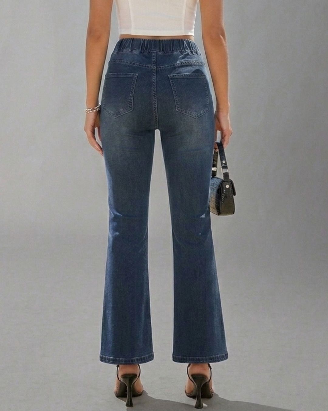 Vyla™ High Stretch Pull-On Slim Flare Jeans