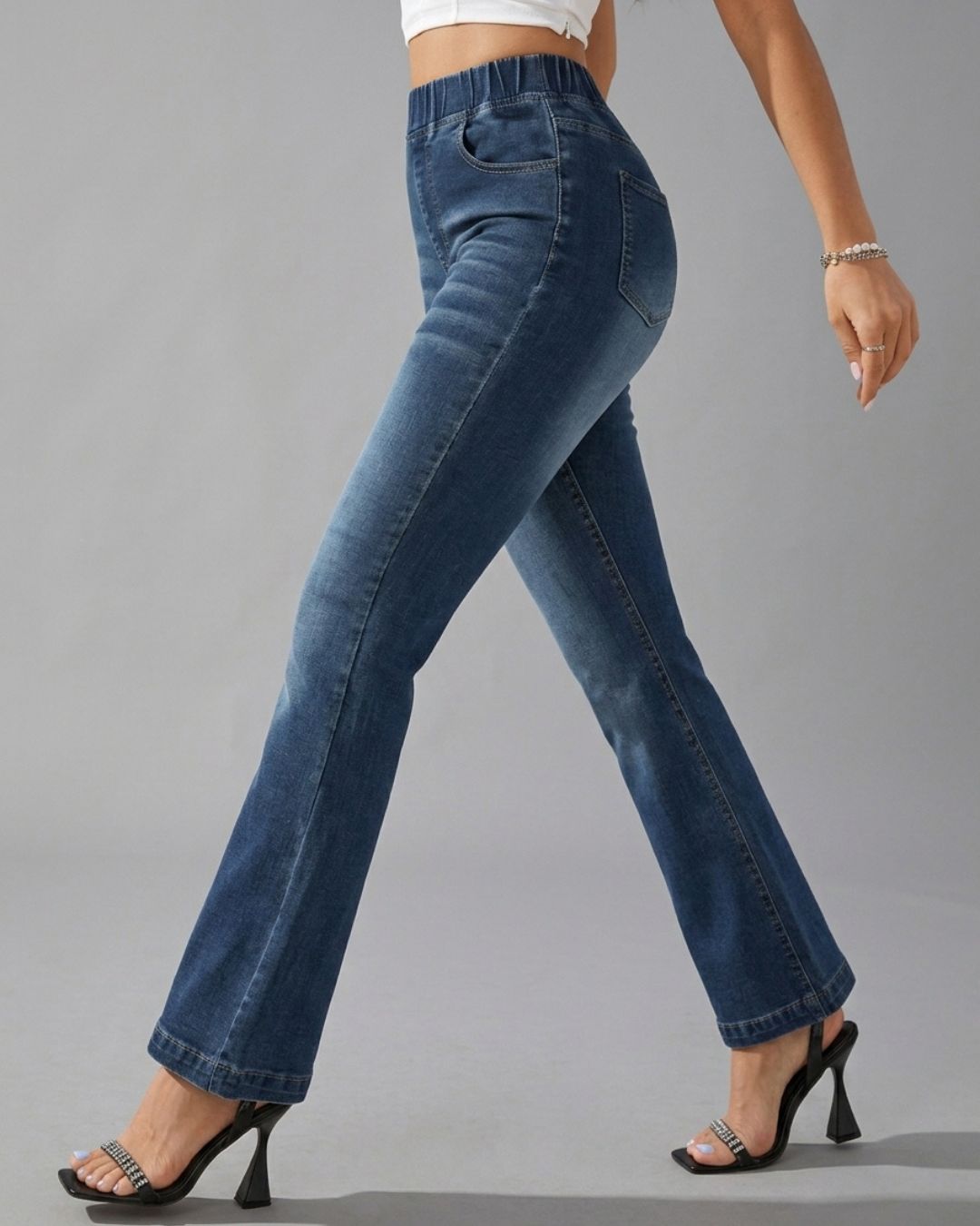 Vyla™ High Stretch Pull-On Slim Flare Jeans