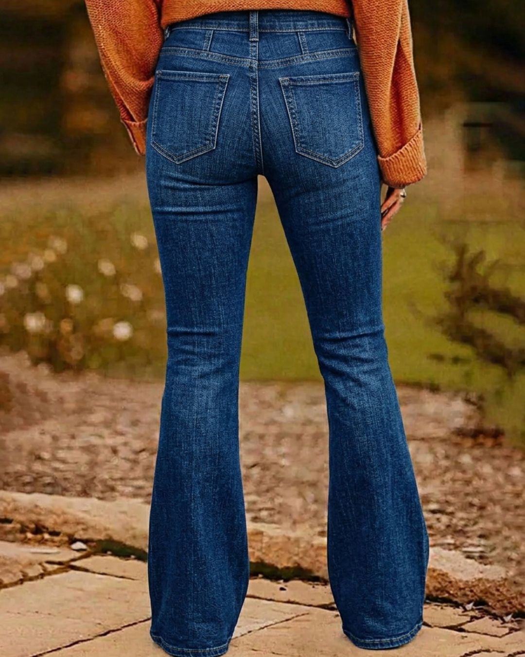 Vyla™ High-Waisted Washed Flare Jeans