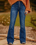 Vyla™ High-Waisted Washed Flare Jeans