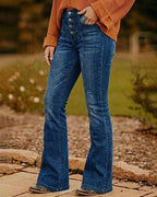 Vyla™ High-Waisted Washed Flare Jeans