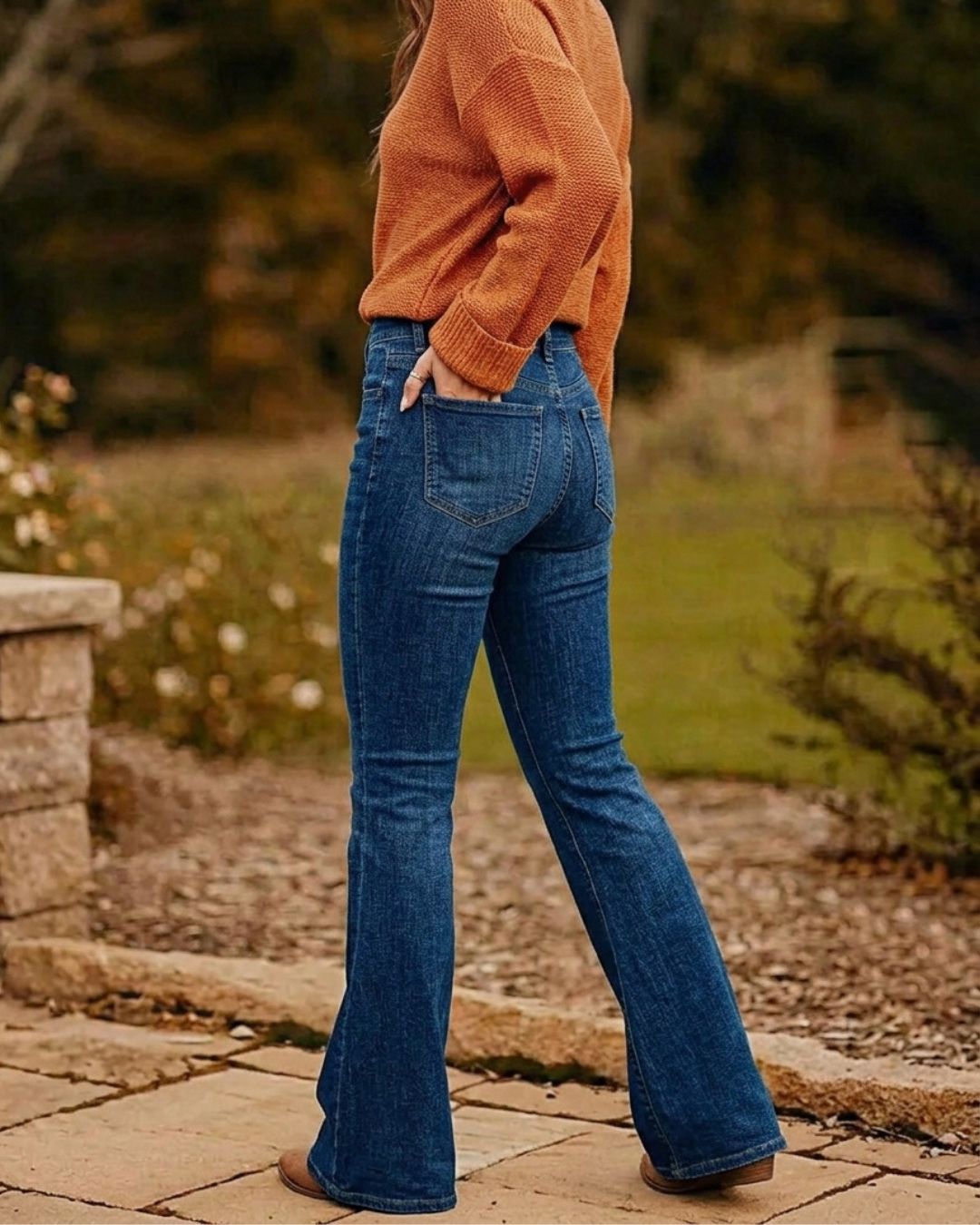 Vyla™ High-Waisted Washed Flare Jeans
