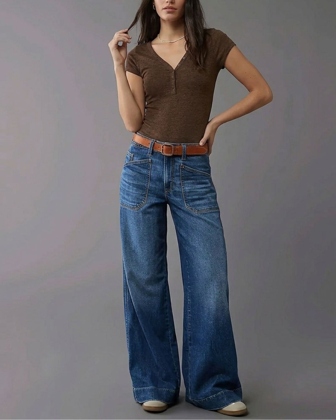 Vyla™ Casual Wide-Leg Straight Jeans