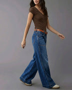 Vyla™ Casual Wide-Leg Straight Jeans