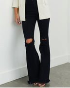 Vyla™ Distressed Stretch Flare Jeans