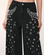 Vyla™ Beaded Detail Relaxed Straight-Leg Jeans