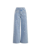 Vyla™ Beaded Detail Relaxed Straight-Leg Jeans