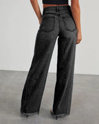 Vyla™ Loose Wide Leg Raw Hem Jeans