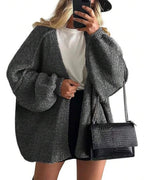 Vyla™ Oversized Lantern Sleeve Knit Cardigan Sweater