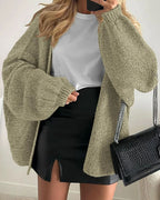 Vyla™ Oversized Lantern Sleeve Knit Cardigan Sweater