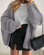 Vyla™ Oversized Lantern Sleeve Knit Cardigan Sweater
