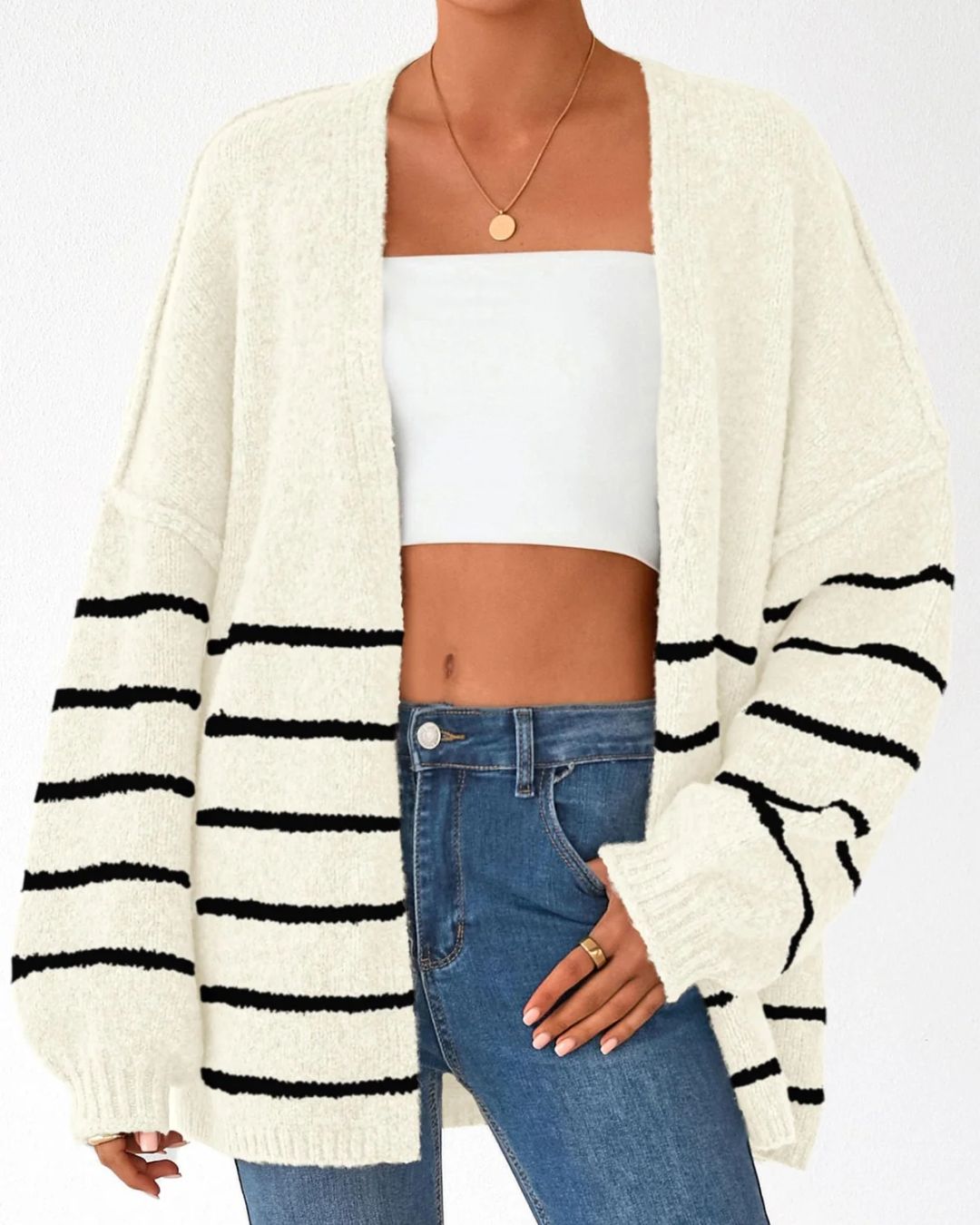 Vyla™ Oversized Lantern Sleeve Knit Cardigan Sweater