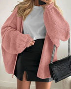 Vyla™ Oversized Lantern Sleeve Knit Cardigan Sweater