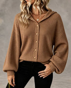Vyla™ Hooded Corduroy Button-Up Jacket