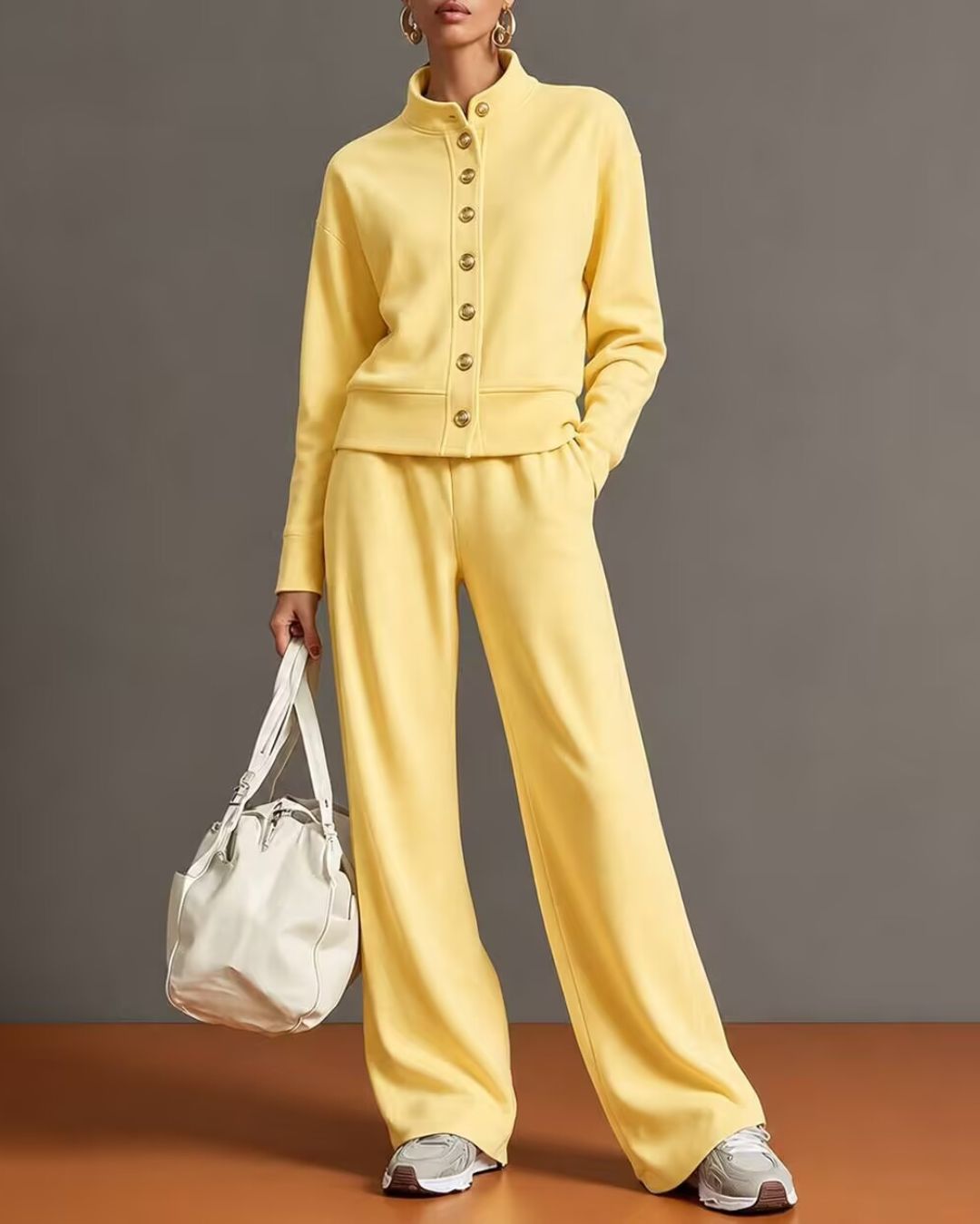 Vyla™ Button Cardigan & Wide-Leg Sweatpants Set