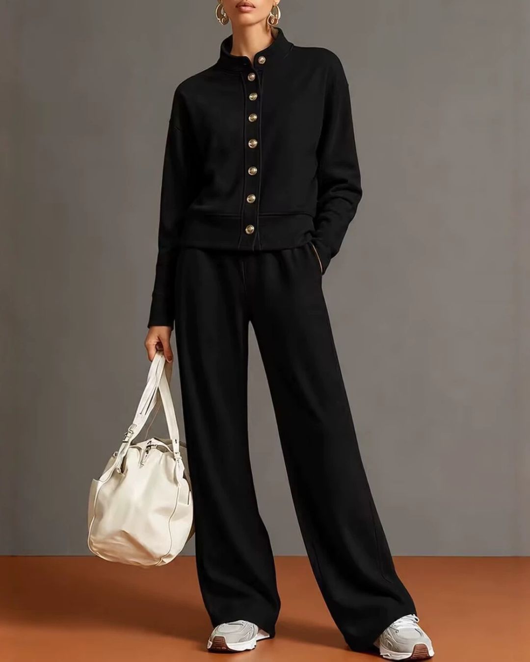 Vyla™ Button Cardigan & Wide-Leg Sweatpants Set
