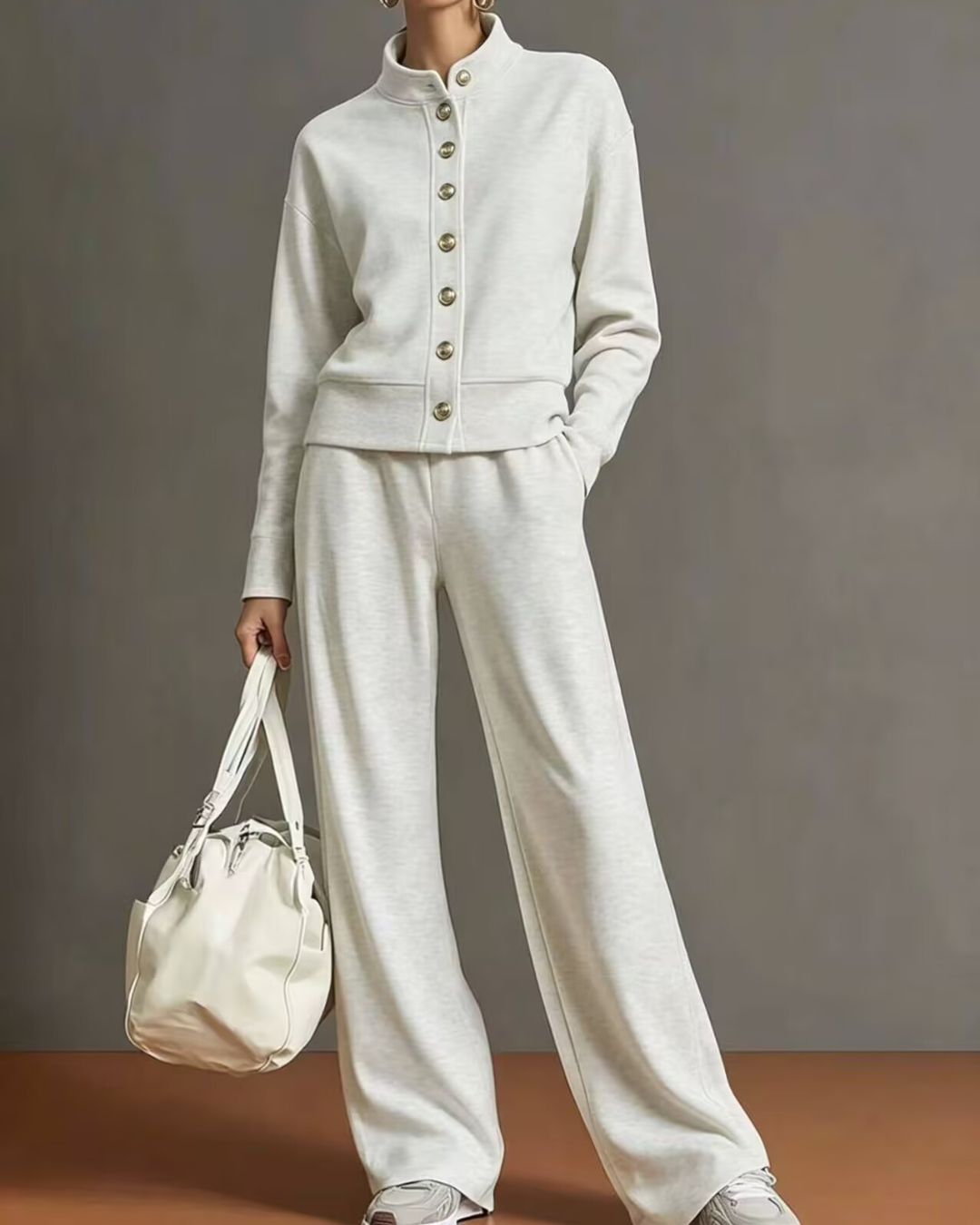 Vyla™ Button Cardigan & Wide-Leg Sweatpants Set