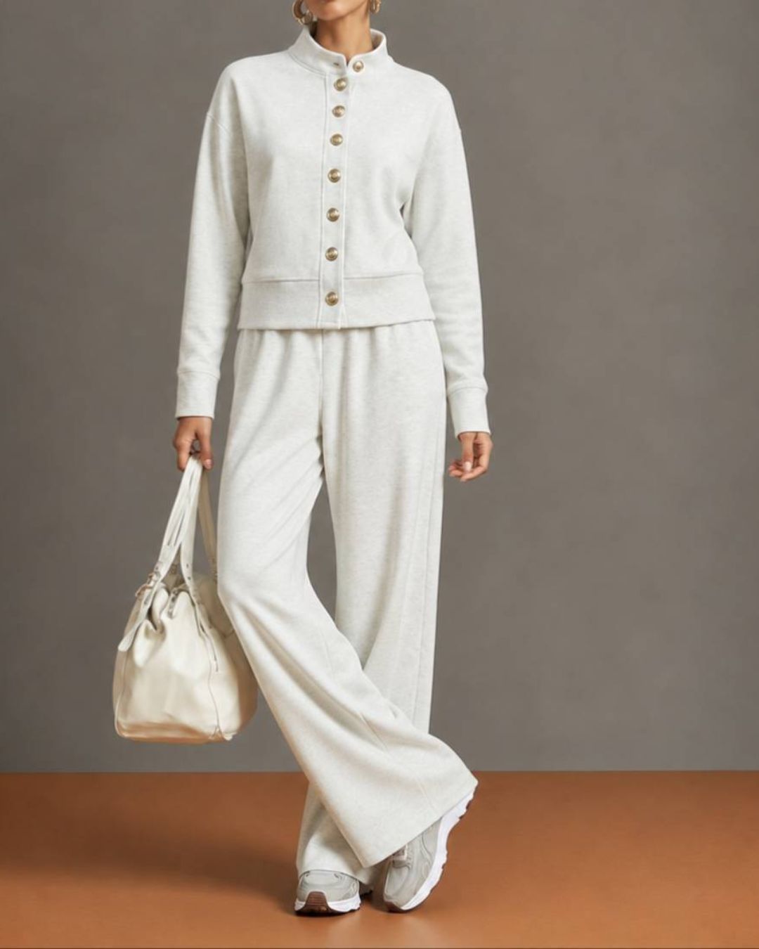 Vyla™ Button Cardigan & Wide-Leg Sweatpants Set