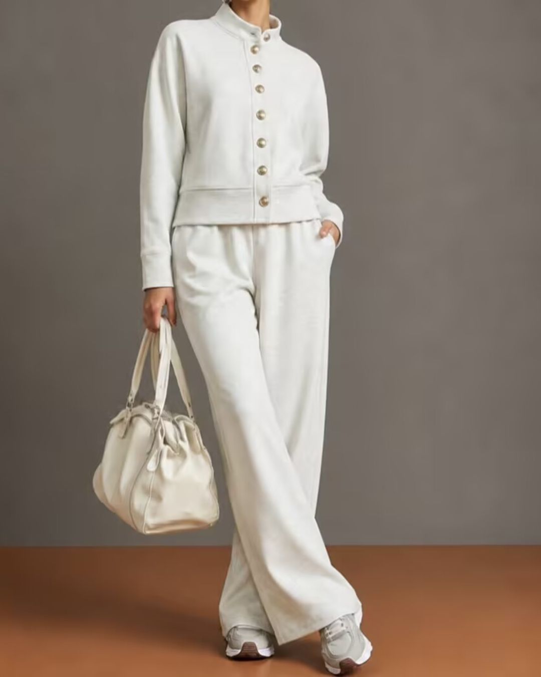 Vyla™ Button Cardigan & Wide-Leg Sweatpants Set