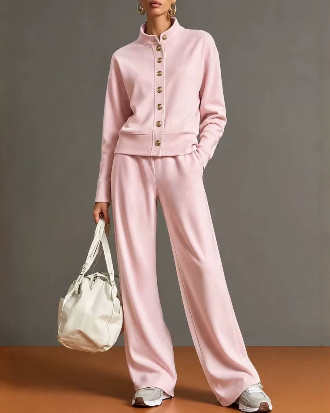 Vyla™ Button Cardigan & Wide-Leg Sweatpants Set