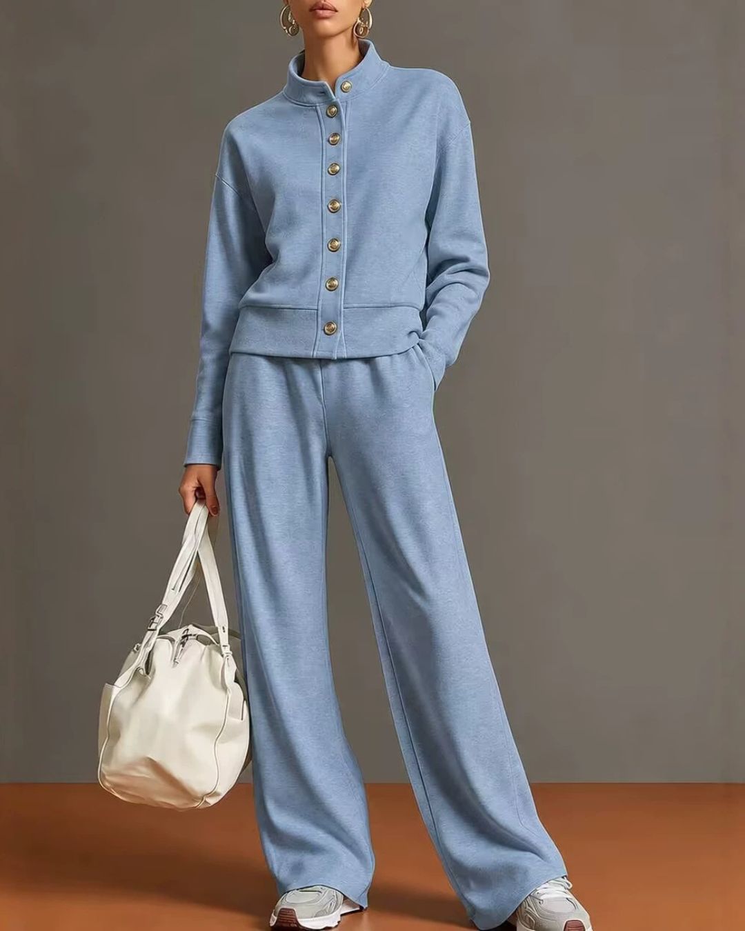 Vyla™ Button Cardigan & Wide-Leg Sweatpants Set