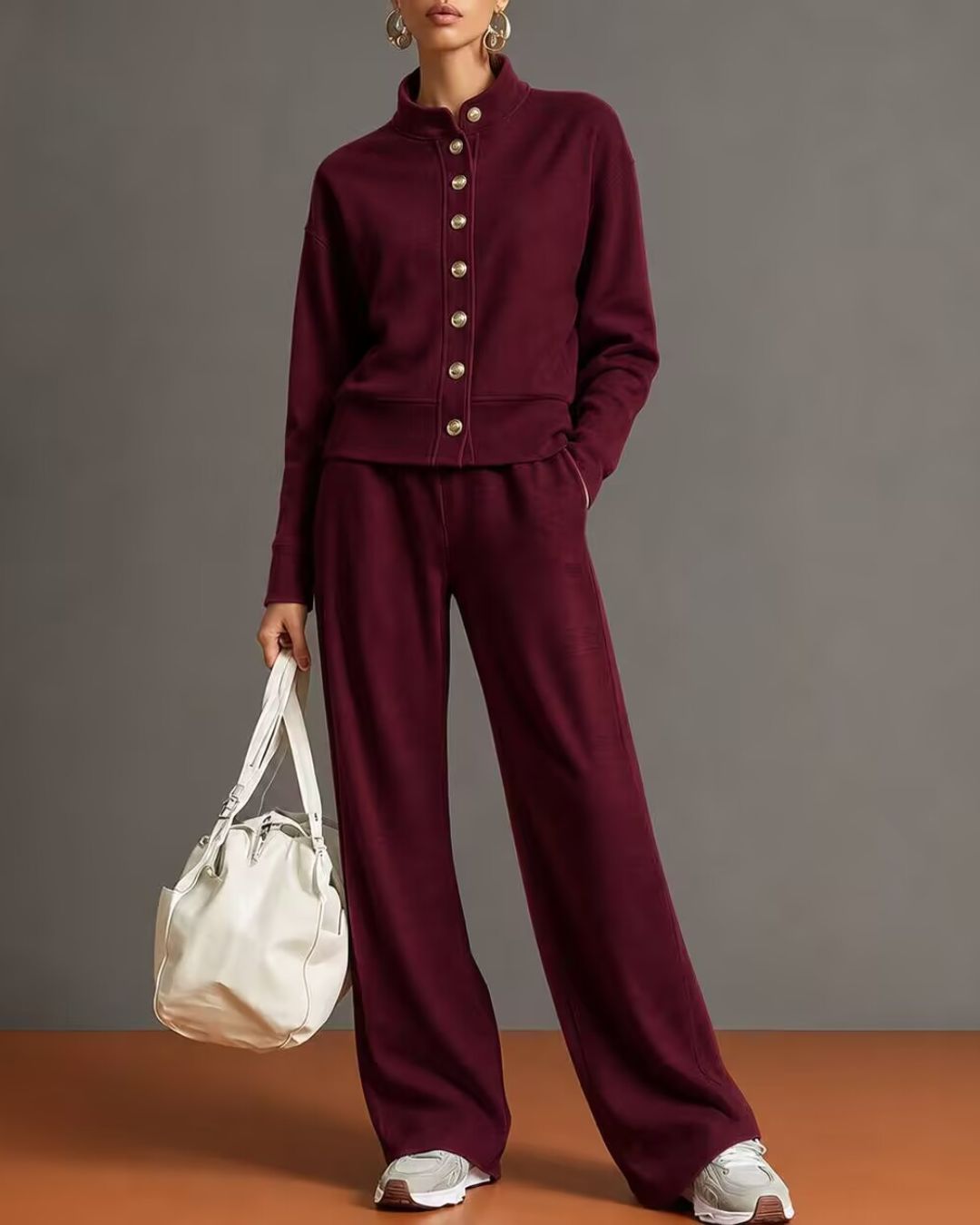 Vyla™ Button Cardigan & Wide-Leg Sweatpants Set
