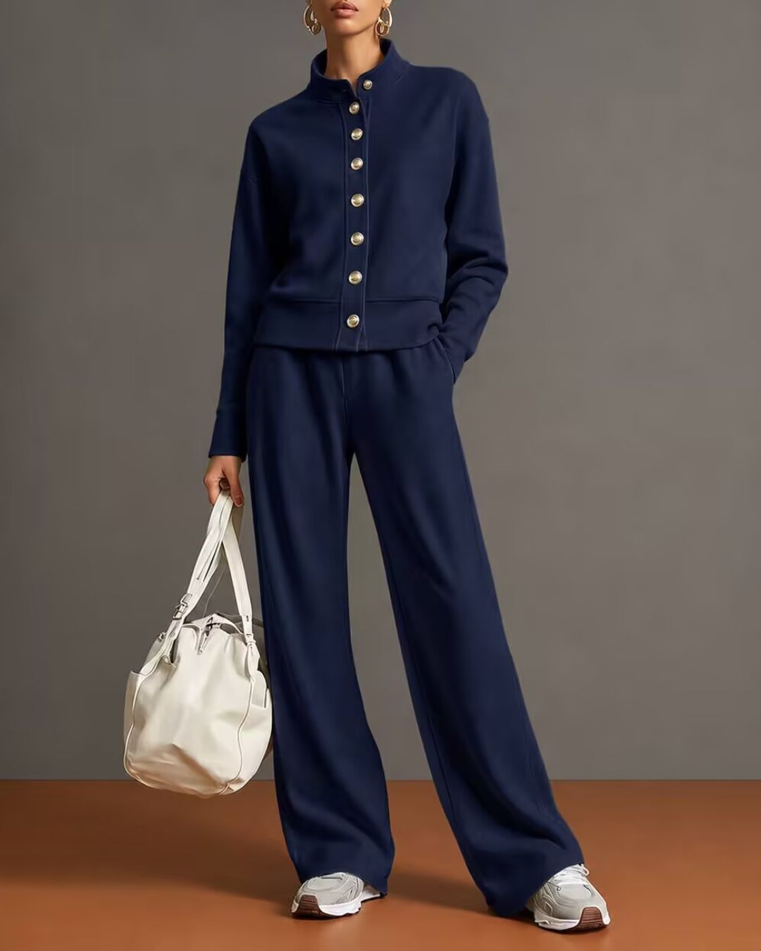 Vyla™ Button Cardigan & Wide-Leg Sweatpants Set