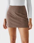 Vyla™ Classic High-Waisted Corduroy A-Line Mini Skirt